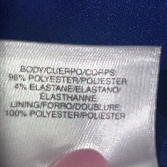 NWT Kasper Plus Size XXL Colorblock Sheath Dress Faux Wrap Ruched Stretch - Picture 10 of 10